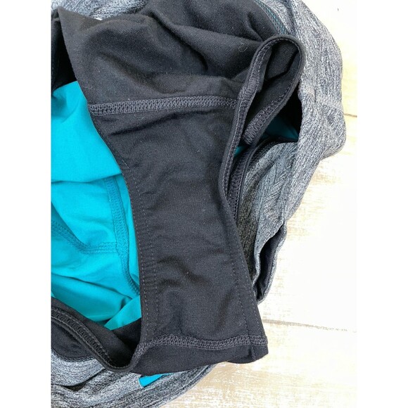 Lululemon Women’s Size 4 Groovy Run Lined Shorts Aqua Turquoise Gray & Black - Picture 6 of 10